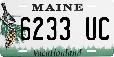 ME license plate 6233UC