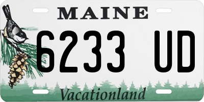 ME license plate 6233UD