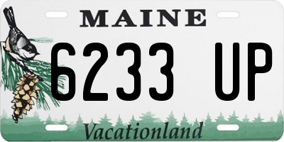 ME license plate 6233UP