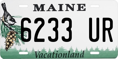 ME license plate 6233UR