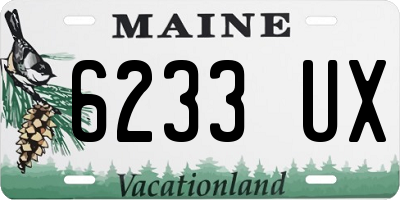 ME license plate 6233UX