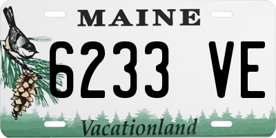 ME license plate 6233VE