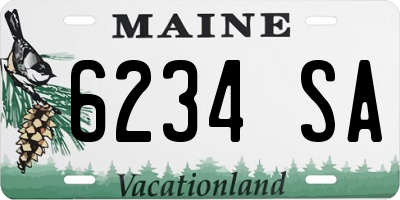 ME license plate 6234SA