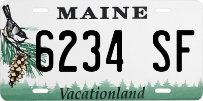 ME license plate 6234SF