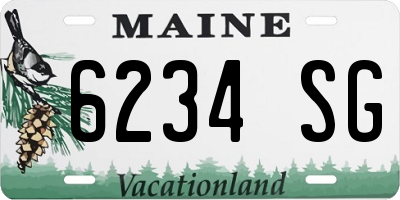 ME license plate 6234SG