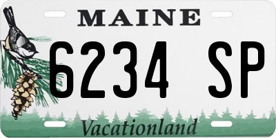 ME license plate 6234SP