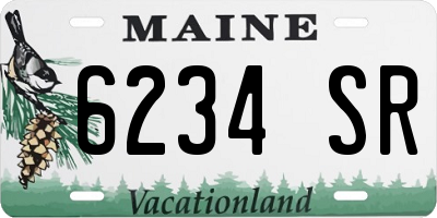 ME license plate 6234SR