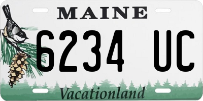 ME license plate 6234UC