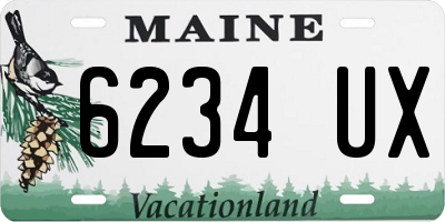 ME license plate 6234UX