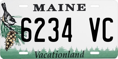 ME license plate 6234VC