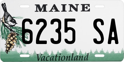 ME license plate 6235SA