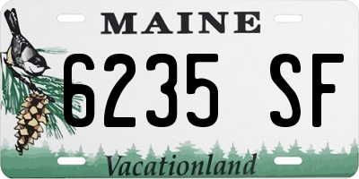 ME license plate 6235SF