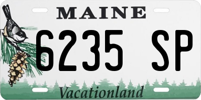 ME license plate 6235SP