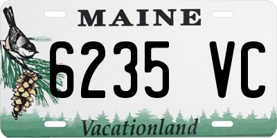 ME license plate 6235VC