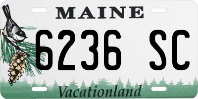 ME license plate 6236SC