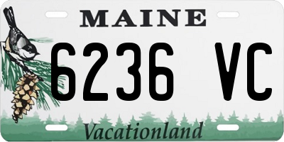 ME license plate 6236VC