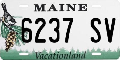 ME license plate 6237SV