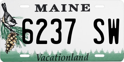 ME license plate 6237SW