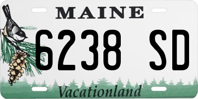 ME license plate 6238SD
