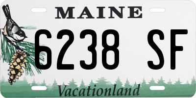 ME license plate 6238SF