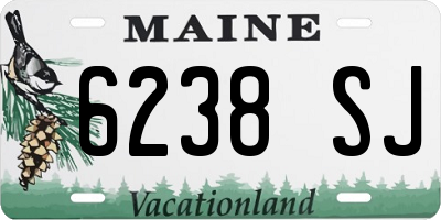 ME license plate 6238SJ