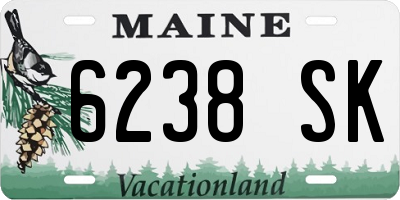 ME license plate 6238SK