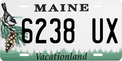 ME license plate 6238UX