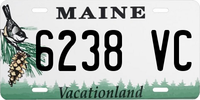 ME license plate 6238VC