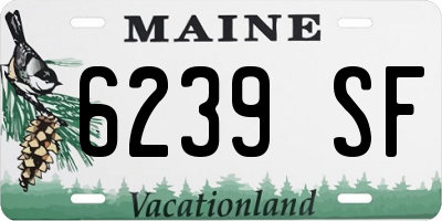 ME license plate 6239SF