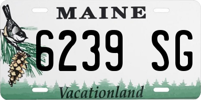 ME license plate 6239SG