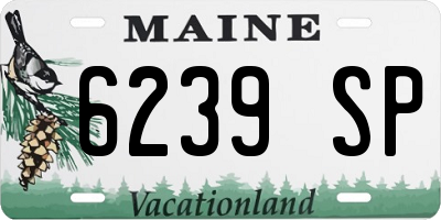 ME license plate 6239SP