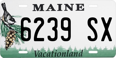 ME license plate 6239SX