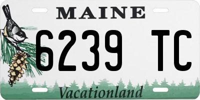 ME license plate 6239TC