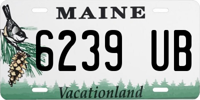 ME license plate 6239UB