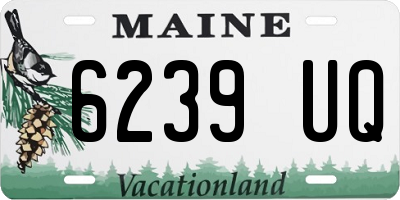 ME license plate 6239UQ