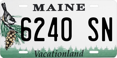 ME license plate 6240SN