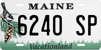 ME license plate 6240SP