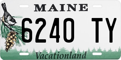 ME license plate 6240TY