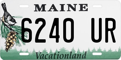 ME license plate 6240UR