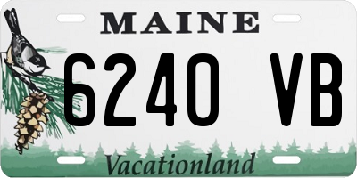 ME license plate 6240VB