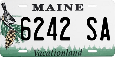 ME license plate 6242SA