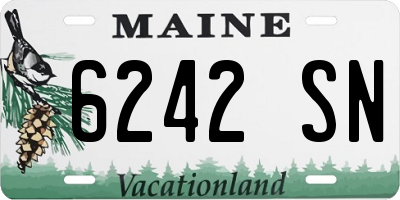 ME license plate 6242SN