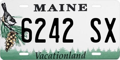 ME license plate 6242SX