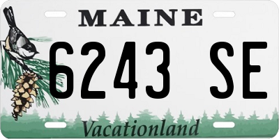 ME license plate 6243SE