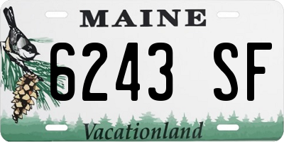 ME license plate 6243SF