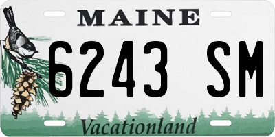 ME license plate 6243SM