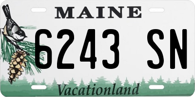 ME license plate 6243SN