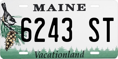 ME license plate 6243ST
