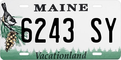 ME license plate 6243SY