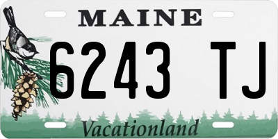 ME license plate 6243TJ